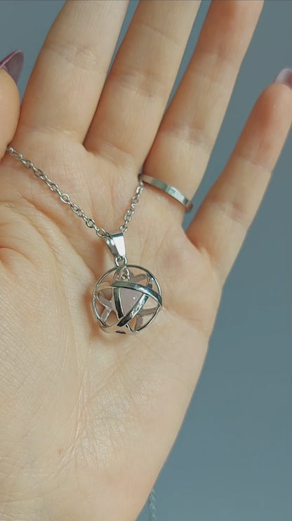 Collana Genesa con Quarzo Rosa
