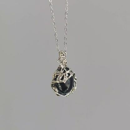 Collana con ciondolo in Ossidiana
