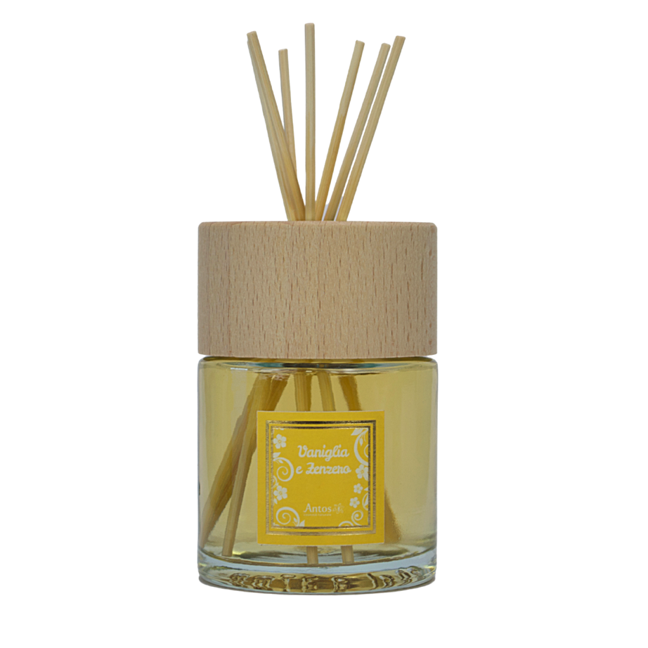 Profumatore per ambiente Vaniglia e Zenzero con bastoncini - Antos
