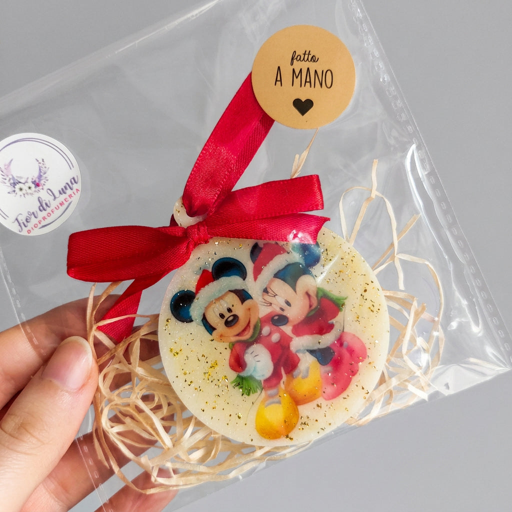 Decorazioni natalizie fatte a mano in resina - Piccola idea regalo Natale