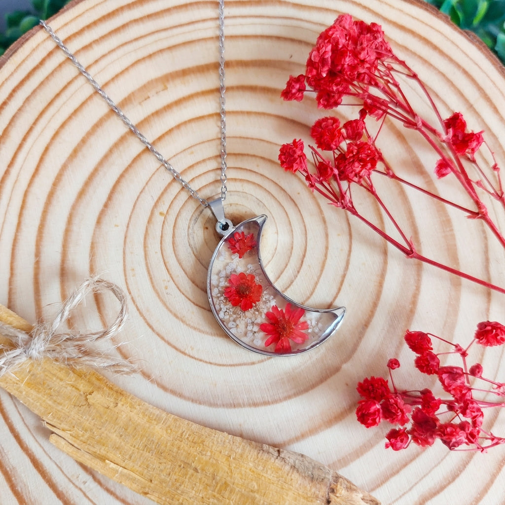 Collana Botanica con Fiori di Glixia e Carota Selvatica