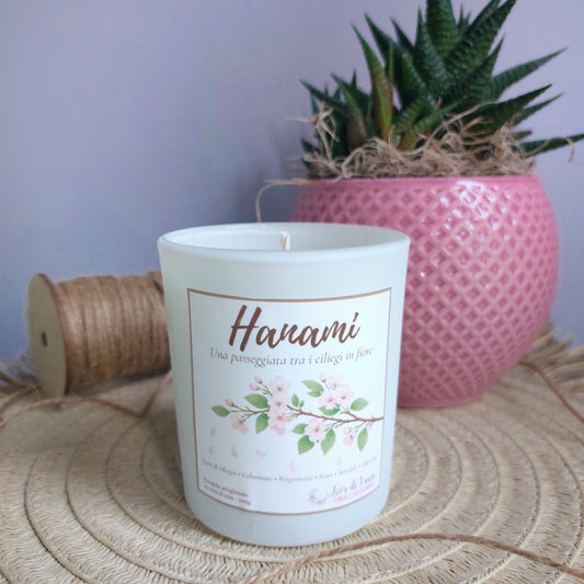 Candela Artigianale "Hanami" - Una passeggiata tra i ciliegi in fiore