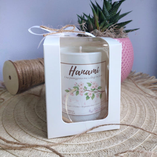 Candela Artigianale "Hanami" - Una passeggiata tra i ciliegi in fiore
