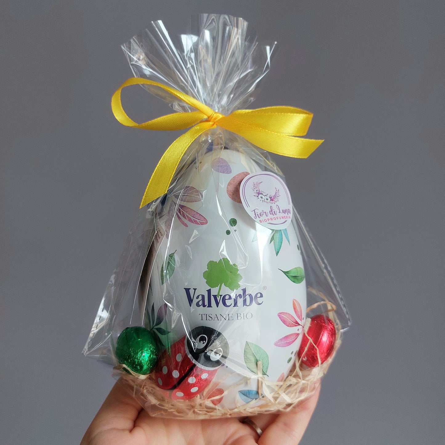 Ovetto di latta con Tisana ChocoArancio - Idea regalo Pasqua