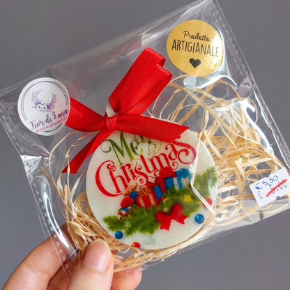 Decorazioni natalizie fatte a mano in resina - Piccola idea regalo Natale