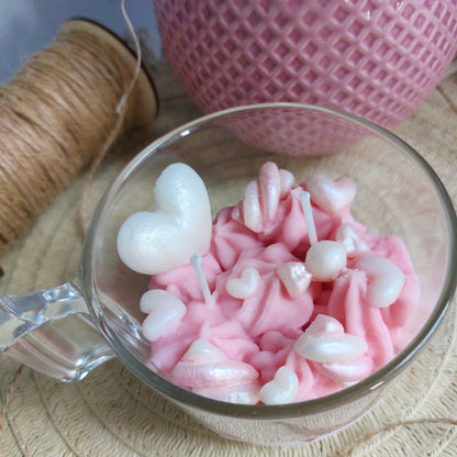 Candela Marshmallow - Fatta a mano in cera di soia