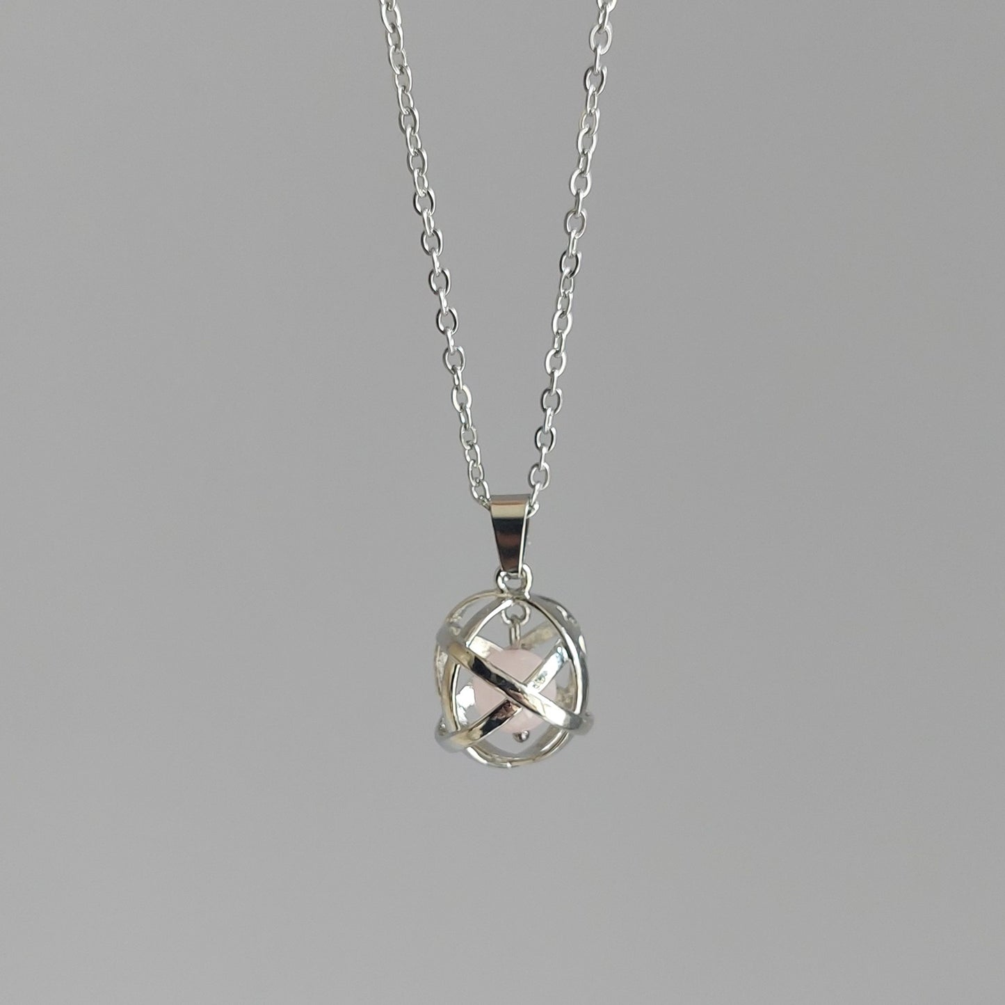 Collana Genesa con Quarzo Rosa