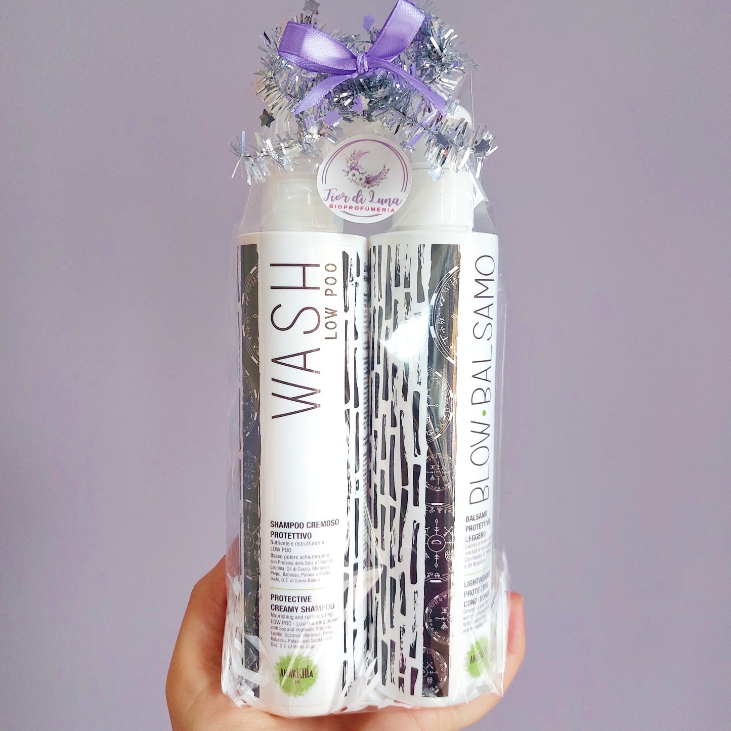 Set Regalo Capelli Nutriente e Protettivo - Shampoo + Balsamo Low Poo Anarkhìa Bio