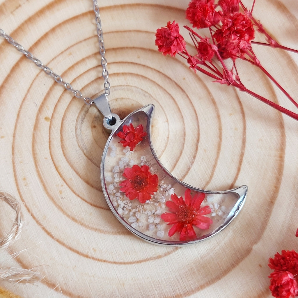 Collana Botanica con Fiori di Glixia e Carota Selvatica