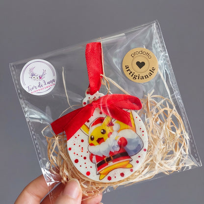 Decorazioni natalizie fatte a mano in resina - Piccola idea regalo Natale