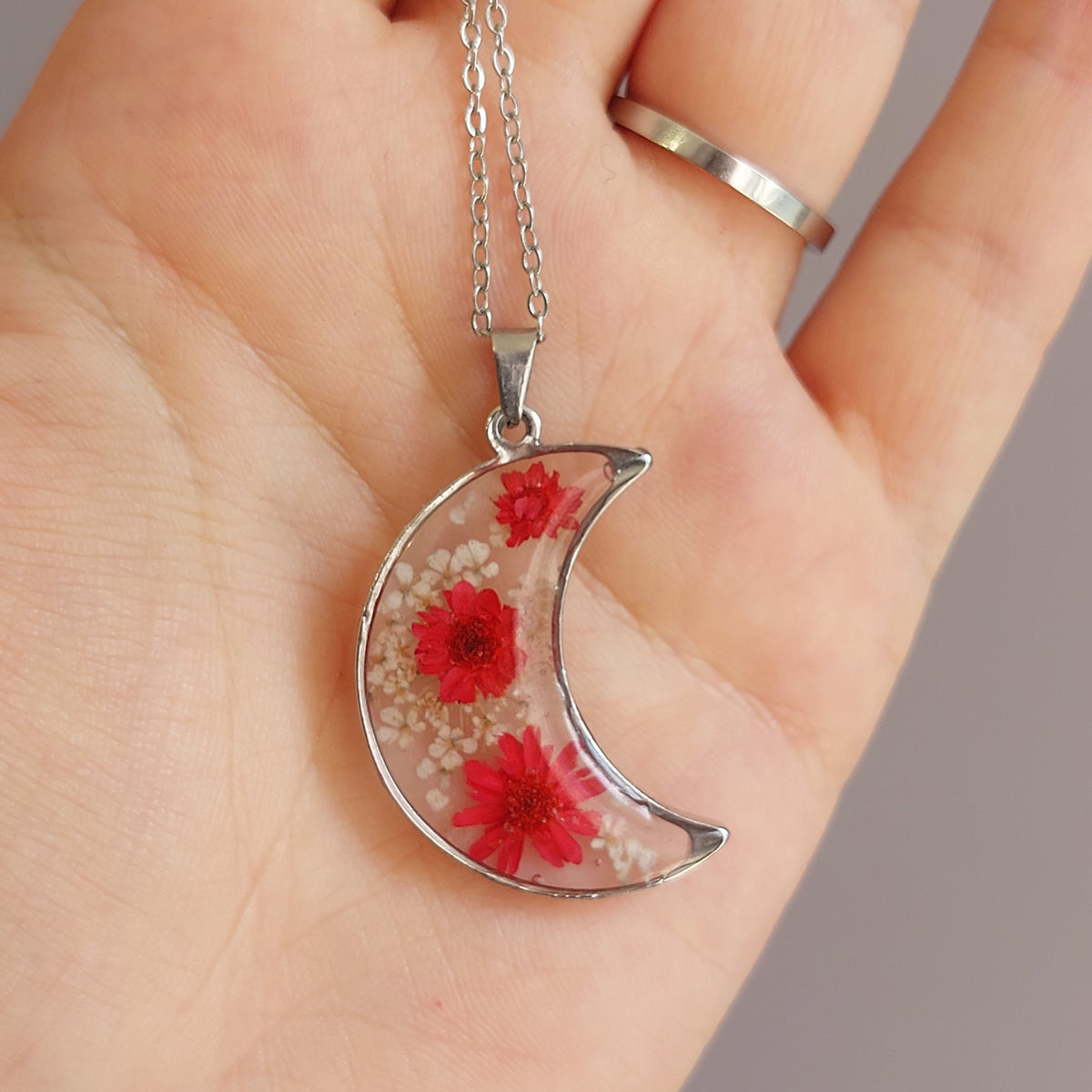 Collana Botanica con Fiori di Glixia e Carota Selvatica