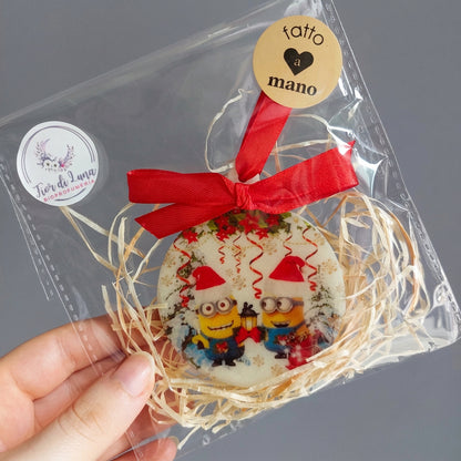 Decorazioni natalizie fatte a mano in resina - Piccola idea regalo Natale