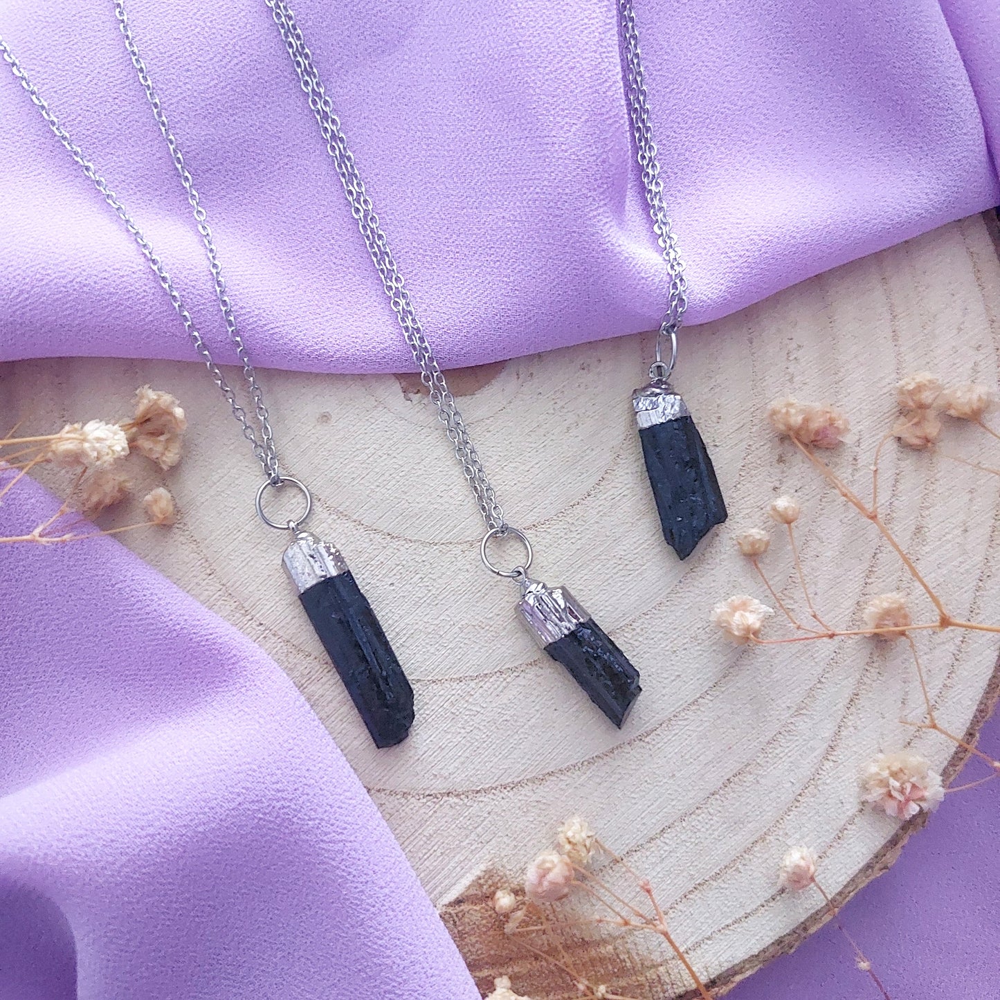 Collana con punta di Tormalina Nera